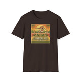 Capybara Ace Pickleball Player T-Shirt | Retro Tropical Court Design