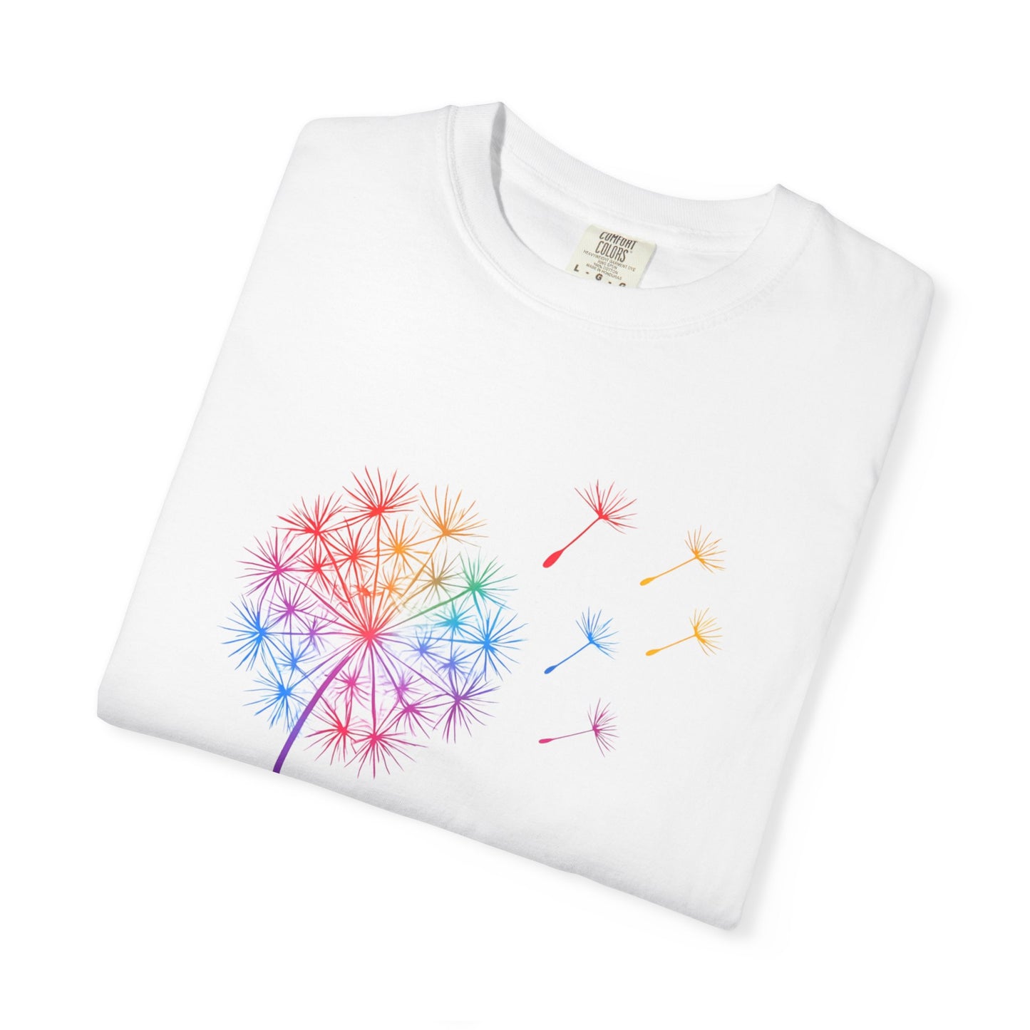 Rainbow Dandelion Tee | T-Shirt, Colorful Seed Puff Design