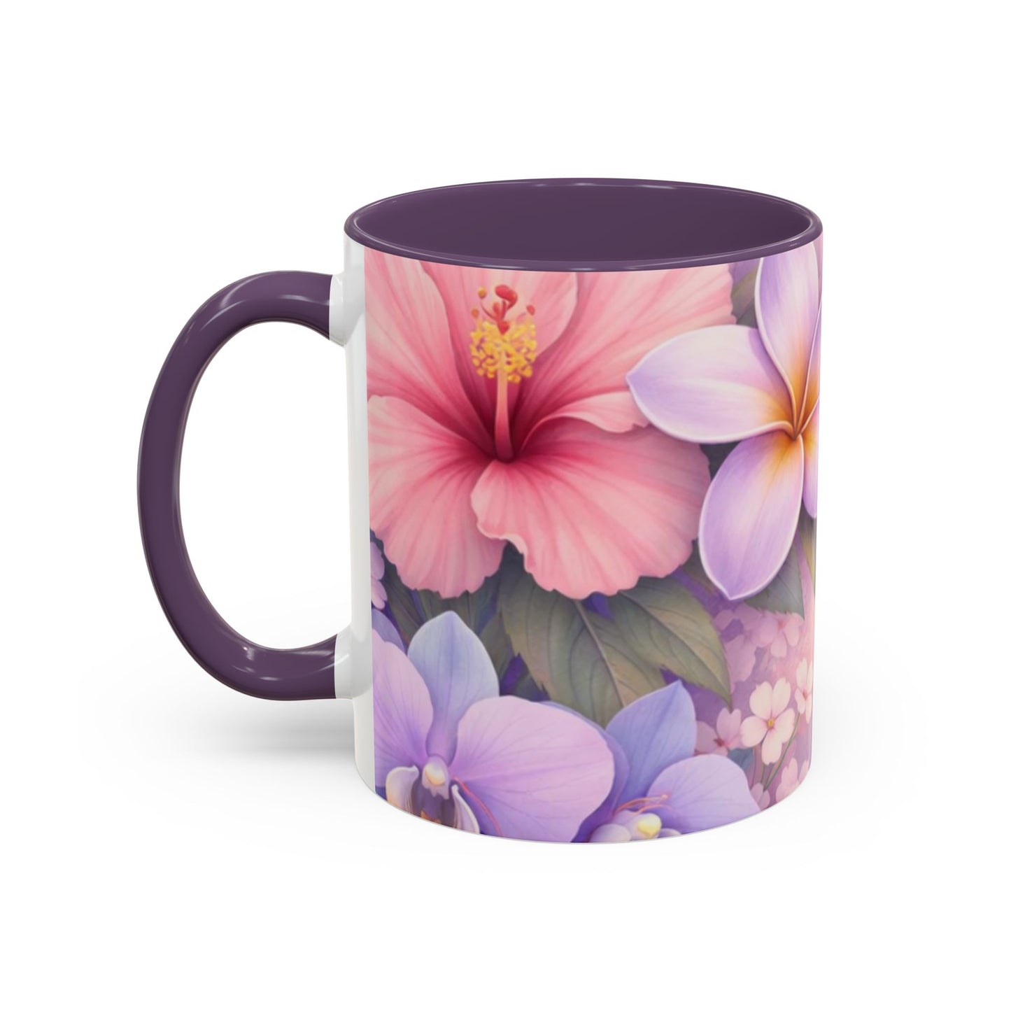 Tropical Orchid Floral Mug | Accent Coffee Mug 11oz 15oz