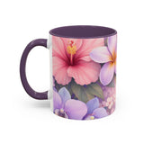 Tropical Orchid Floral Mug | Accent Coffee Mug 11oz 15oz