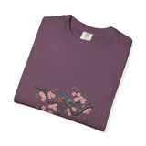 Birds on Cherry Blossom Branch T-Shirt | Japanese Floral Illustration