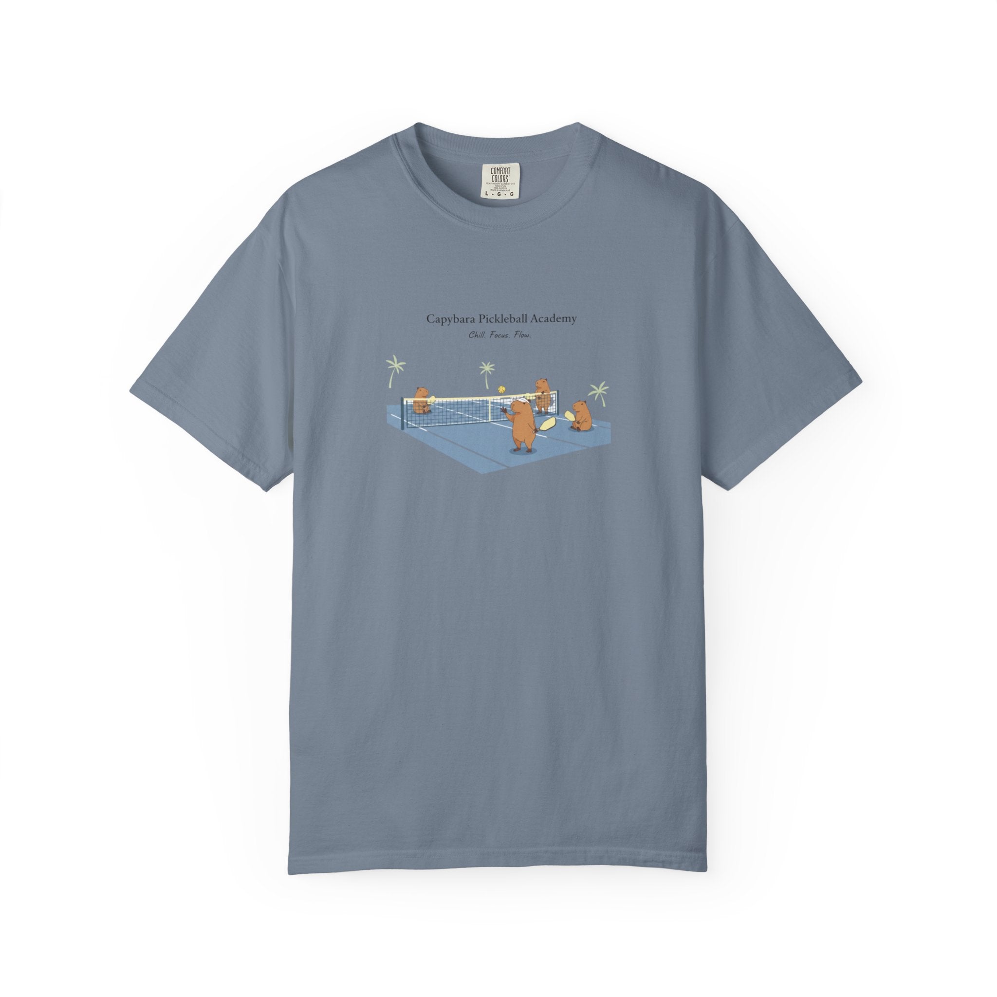 Capybara Pickleball Academy T-shirt | Capybara Cartoon Pickleball Design