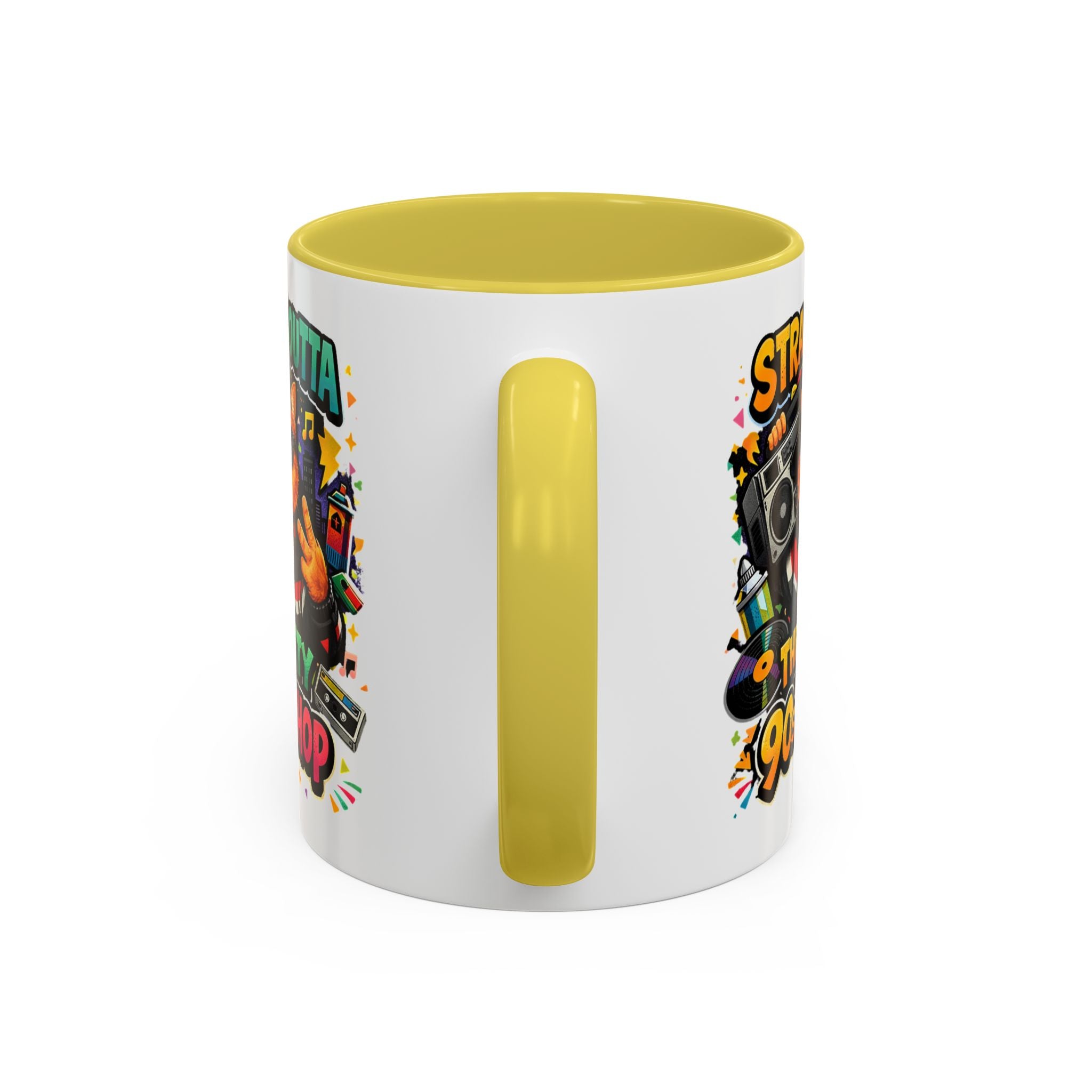 Straight Outta Meow The Kitty 90s Hip Hop Mug | Color Accent