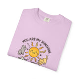 You Are My Sunshine Cat Illustration T-shirt | Cute Sun and Kittens