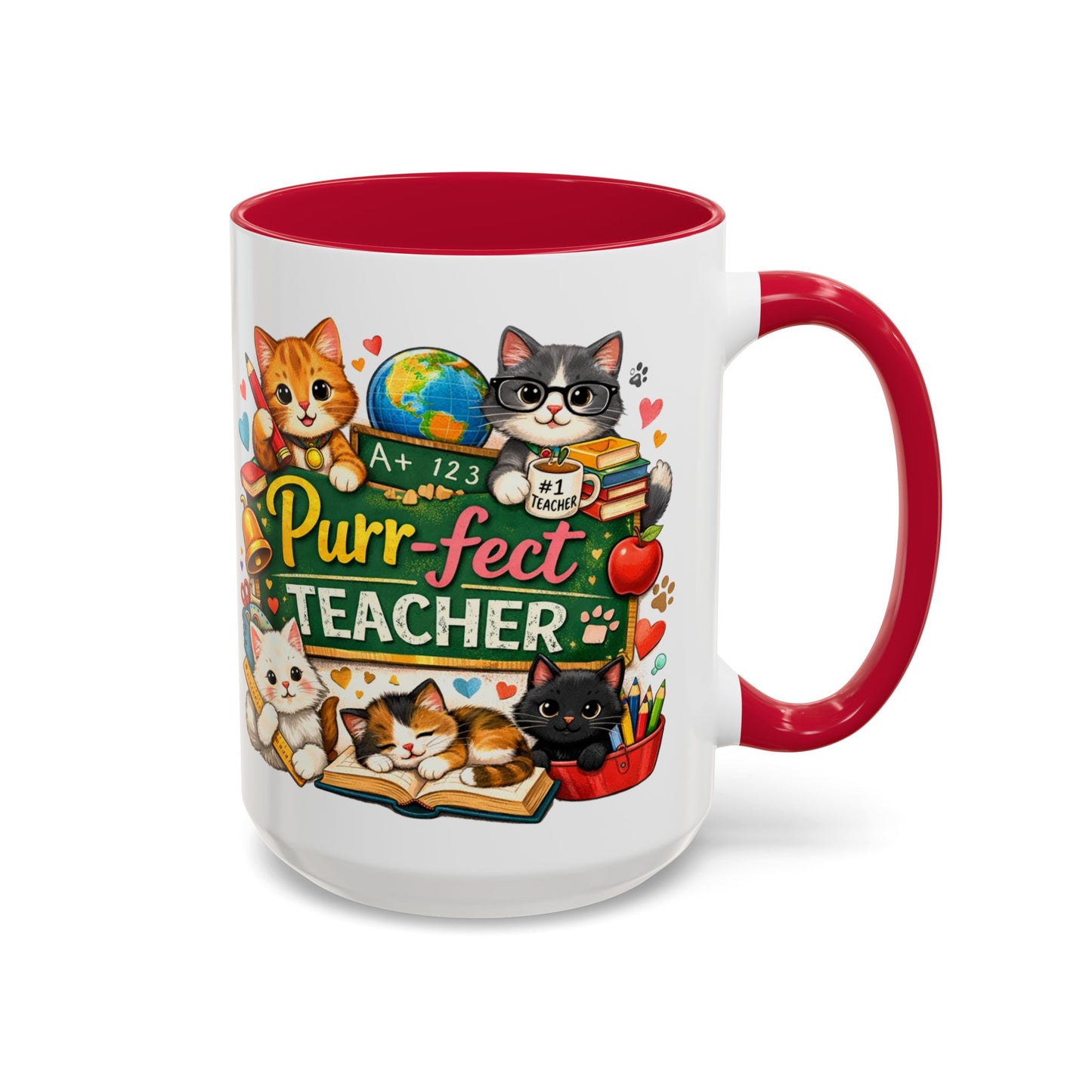 Purr-fect Teacher Mug | Cat Classroom Design, 11oz or 15oz