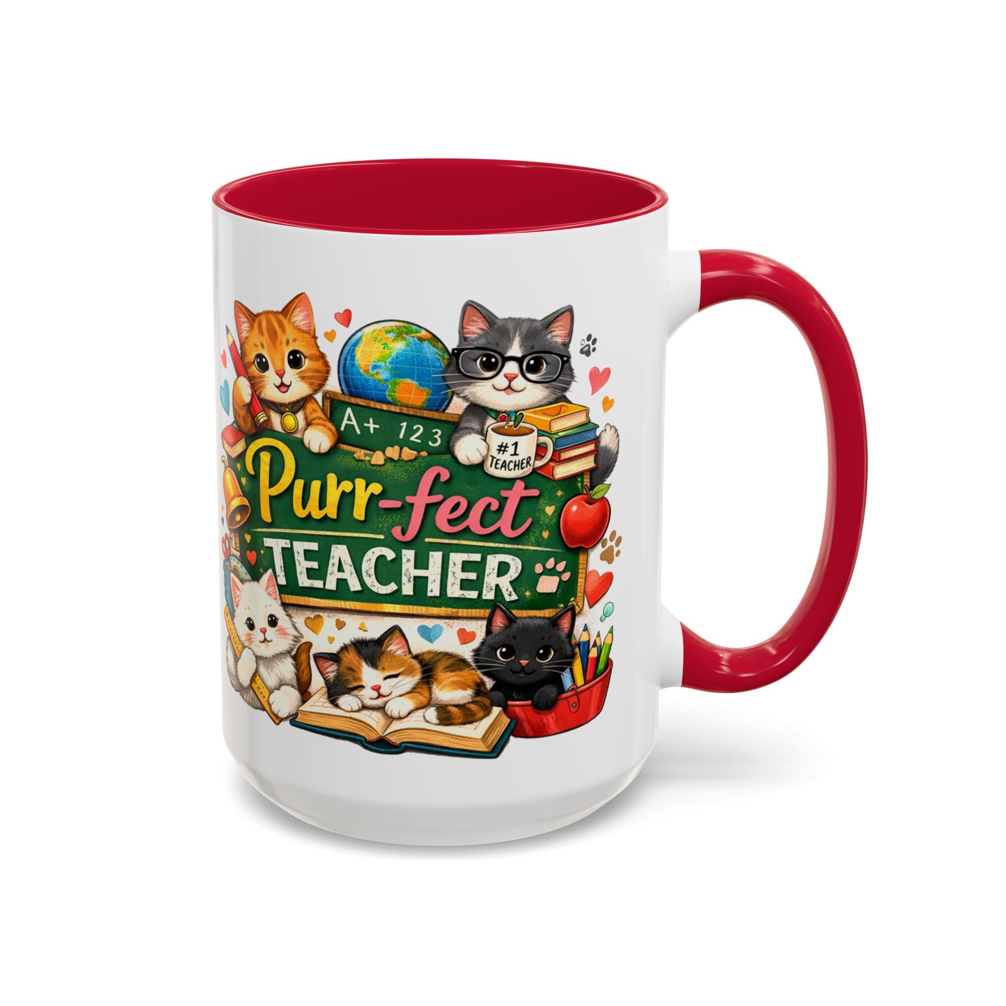 Purr-fect Teacher Mug | Cat Classroom Design, 11oz or 15oz