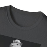 Capybara Blonde. Dress Pose T-Shirt | Retro Black & White Illustration