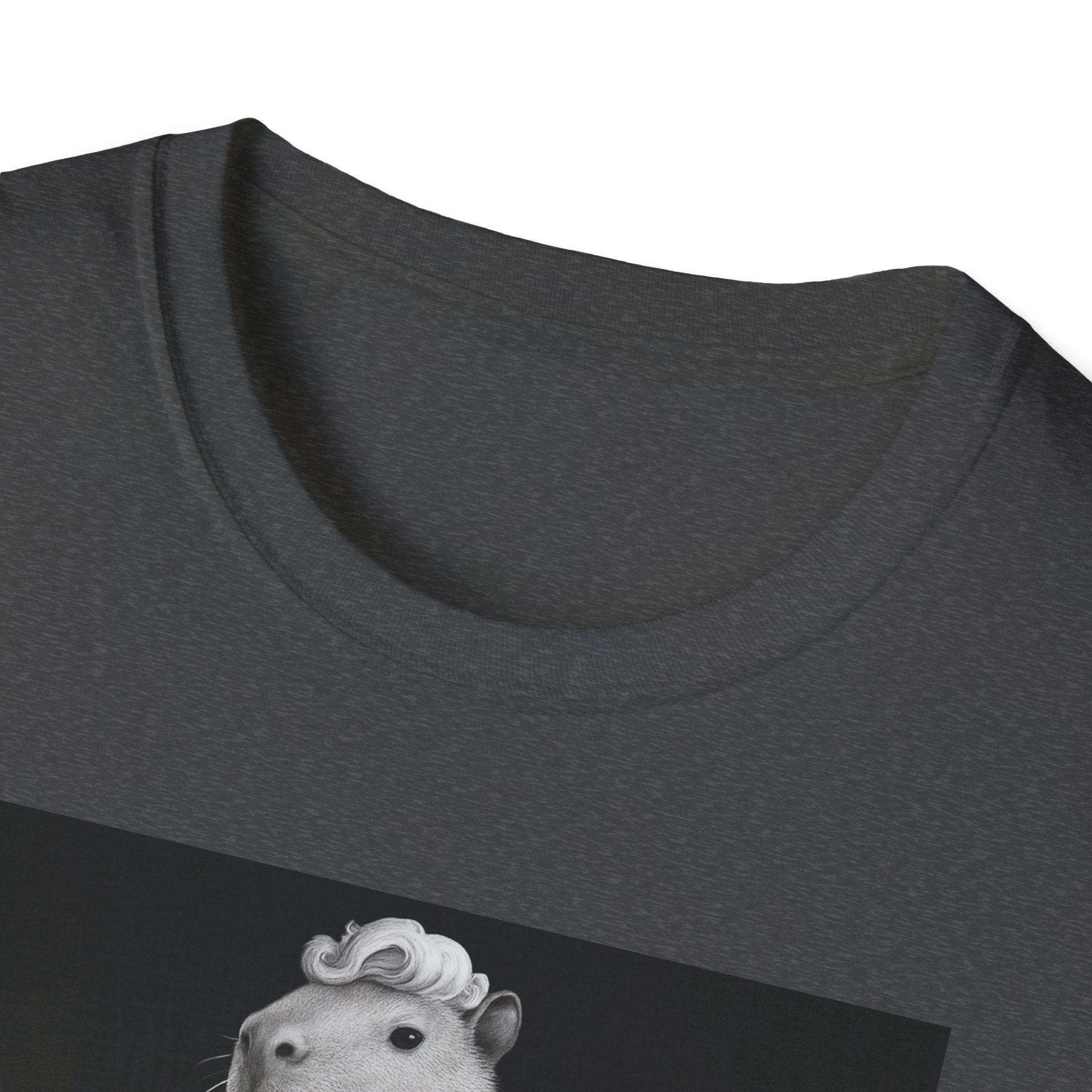 Capybara Blonde. Dress Pose T-Shirt | Retro Black & White Illustration