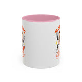 Morning Coffee Mug | Retro Cartoon Coffee Cup, Colorful Ceramic