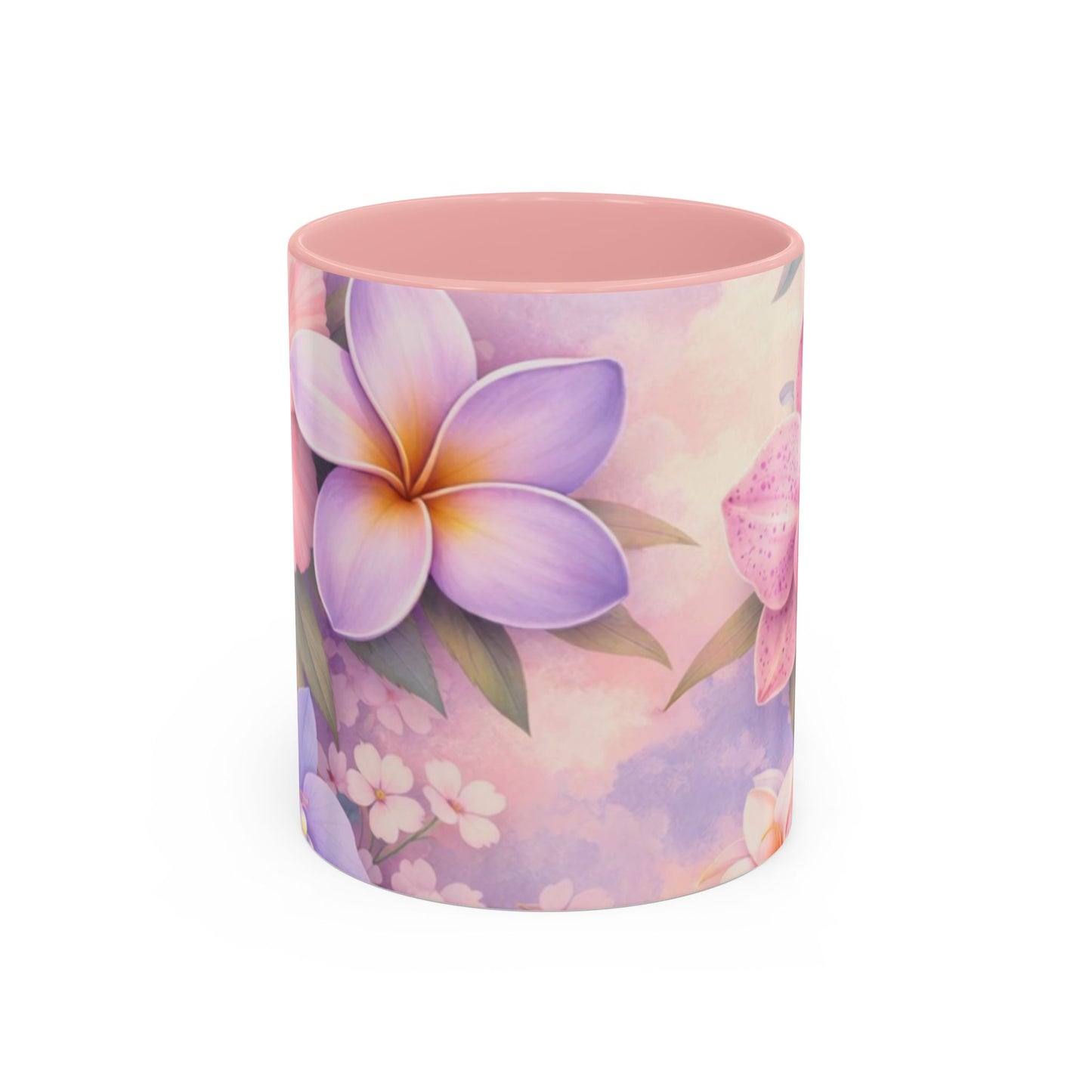 Tropical Orchid Floral Mug | Accent Coffee Mug 11oz 15oz
