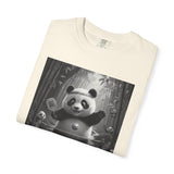 Panda Pickleball Bamboo Forest T-Shirt | Monochrome Kawaii Sports Decor