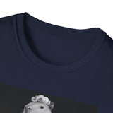 Capybara Blonde. Dress Pose T-Shirt | Retro Black & White Illustration