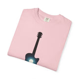 Moonlit Acoustic Guitar T-Shirt | Night Sky Guitar Silhouette