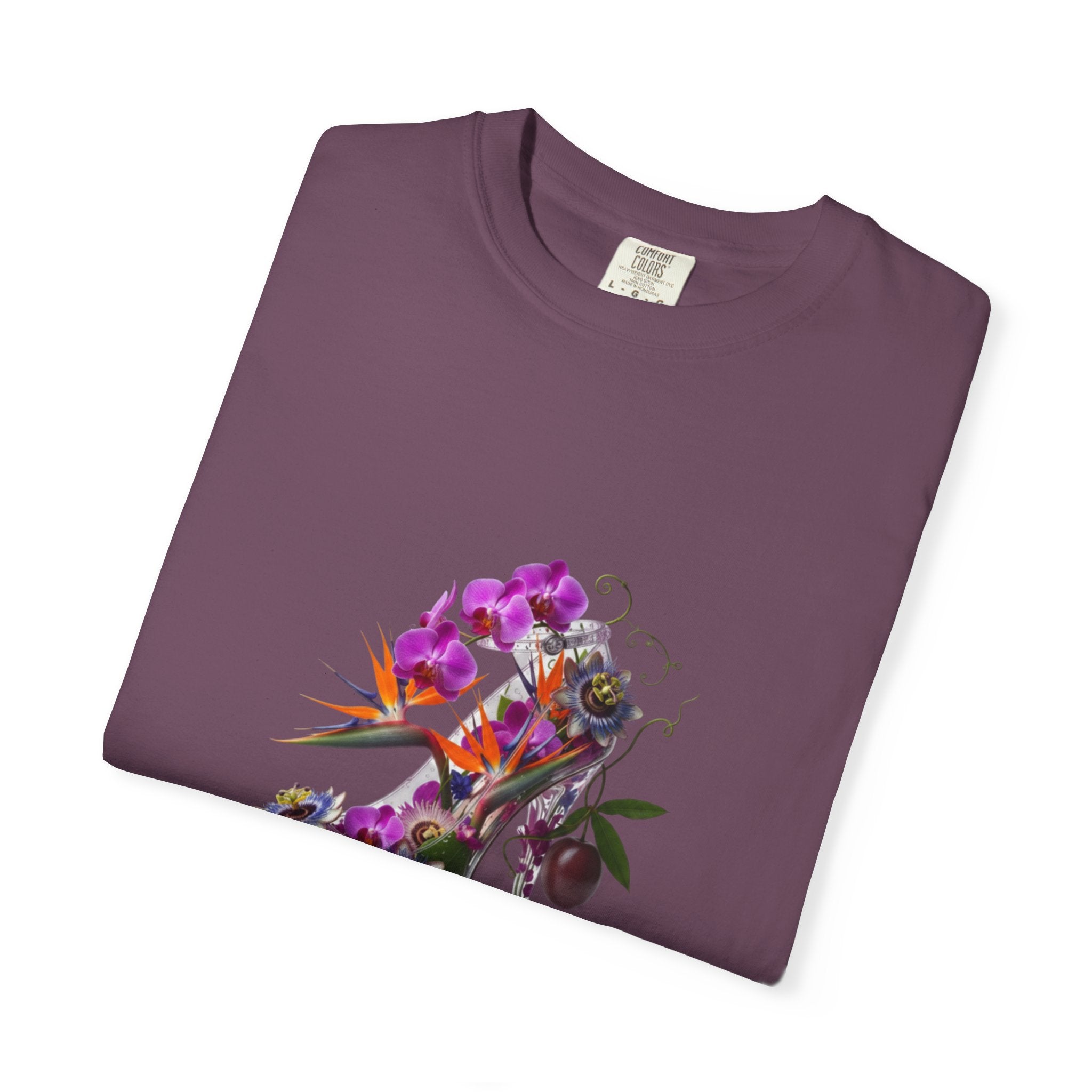 Floral High Heel Shoe T-shirt | Botanical Stiletto Graphic