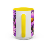 Purple Daisy Floral Mug | Accent Coffee Mug 11oz 15oz