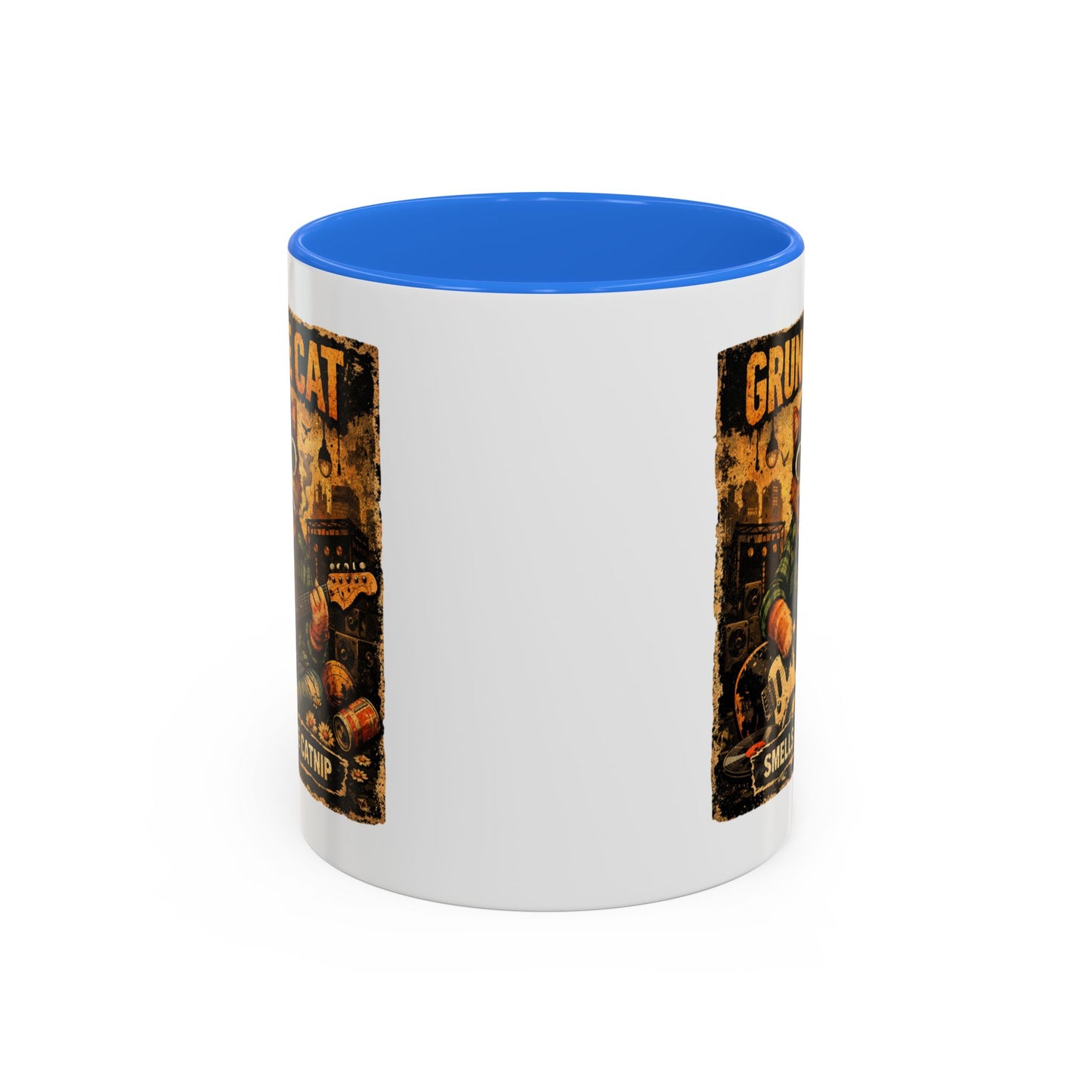 Grunge Cat Smells Like Catnip Mug | Ceramic Coffee Cup