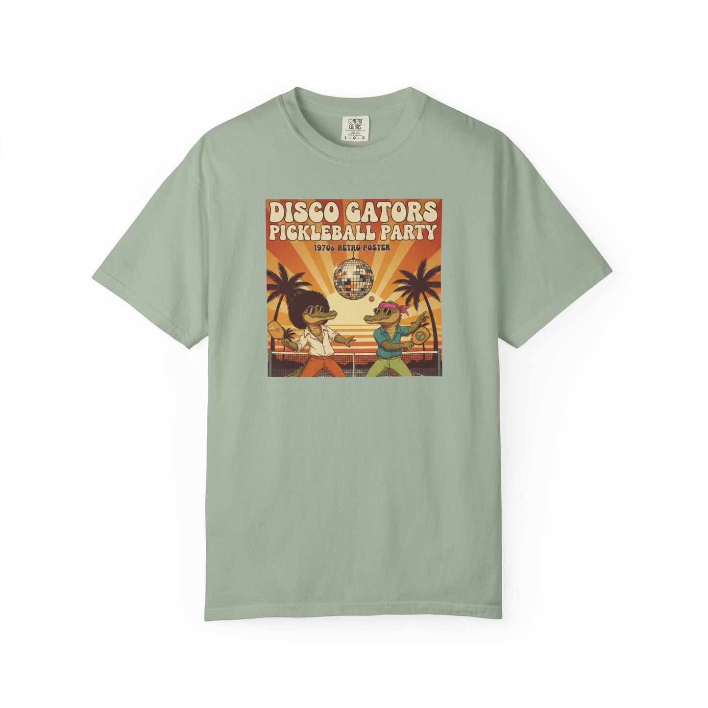 Disco Gators Pickleball Party T-shirt | Retro Beach Players, Let's Get Picklin'