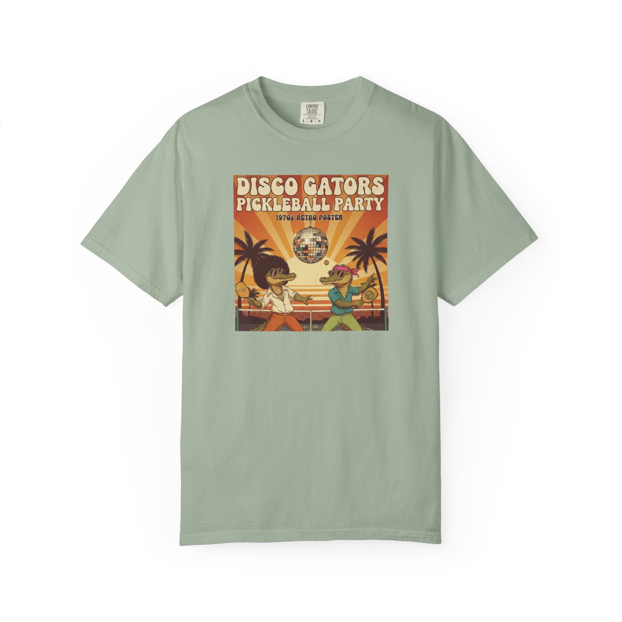 Disco Gators Pickleball Party T-shirt | Retro Beach Players, Let's Get Picklin'