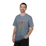 Floral Cross T-shirt | Colorful Flower Cross Tee, Christian Faith Shirt
