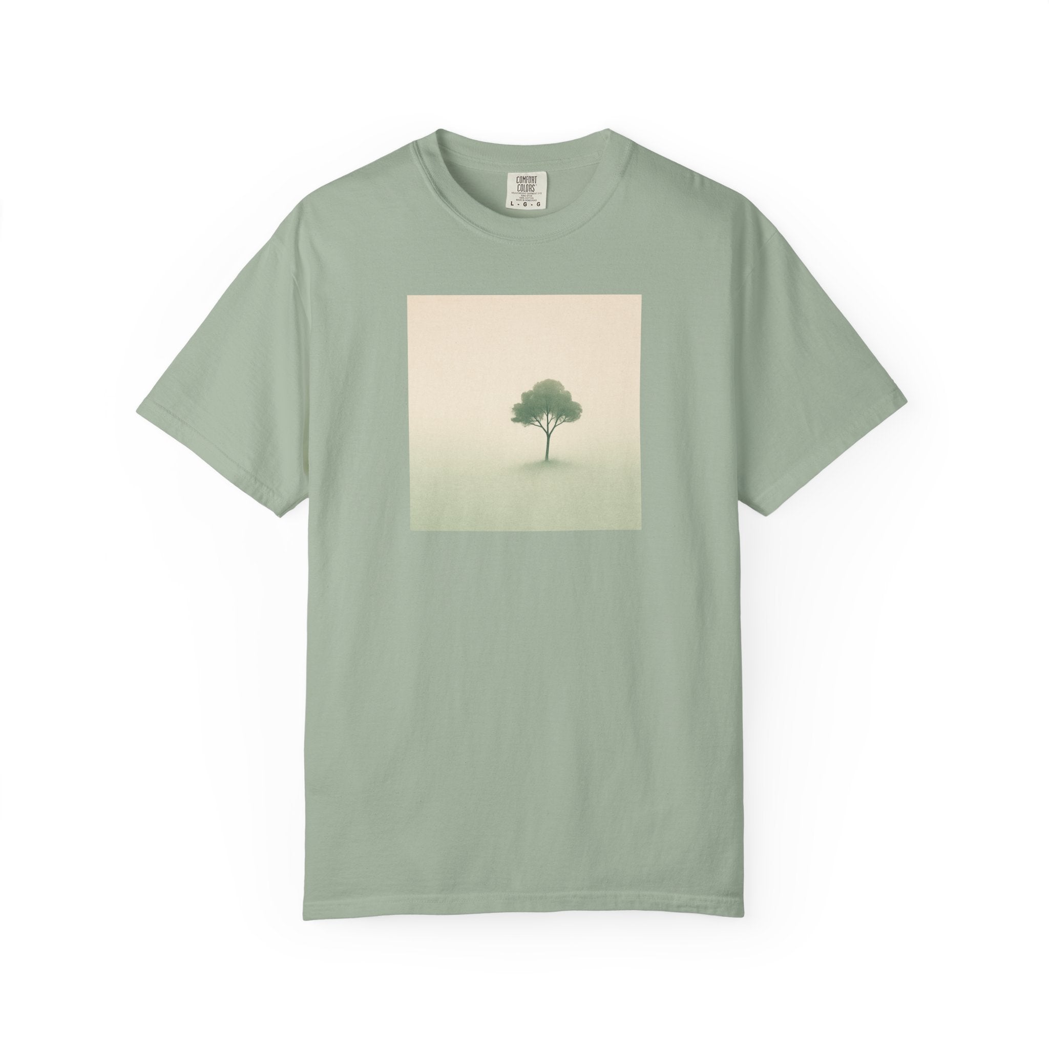 Solitary Tree Minimalist Artwork T-Shirt | Nature Square Print