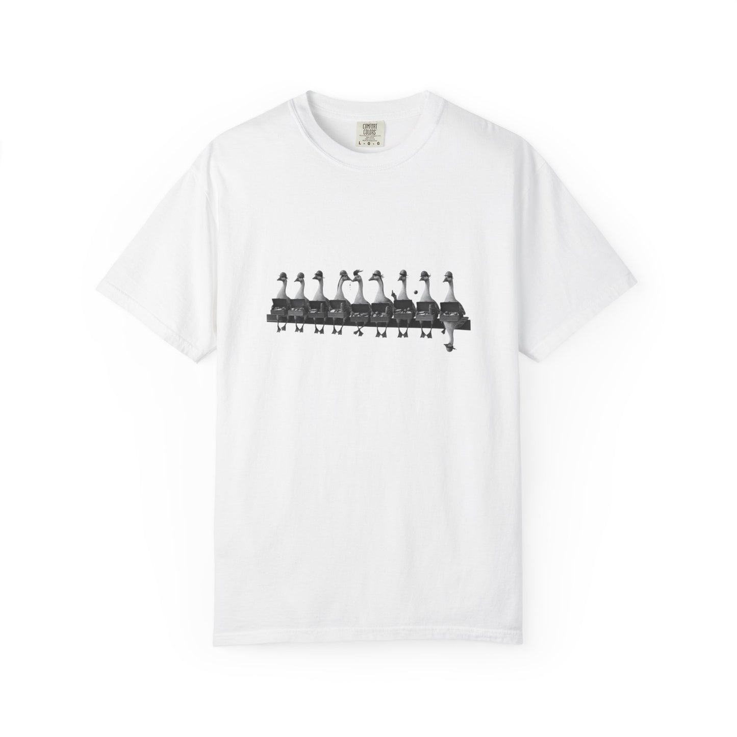 Lunch on a Skyscraper Geese Edition T-shirt | NYC Black and White Photo