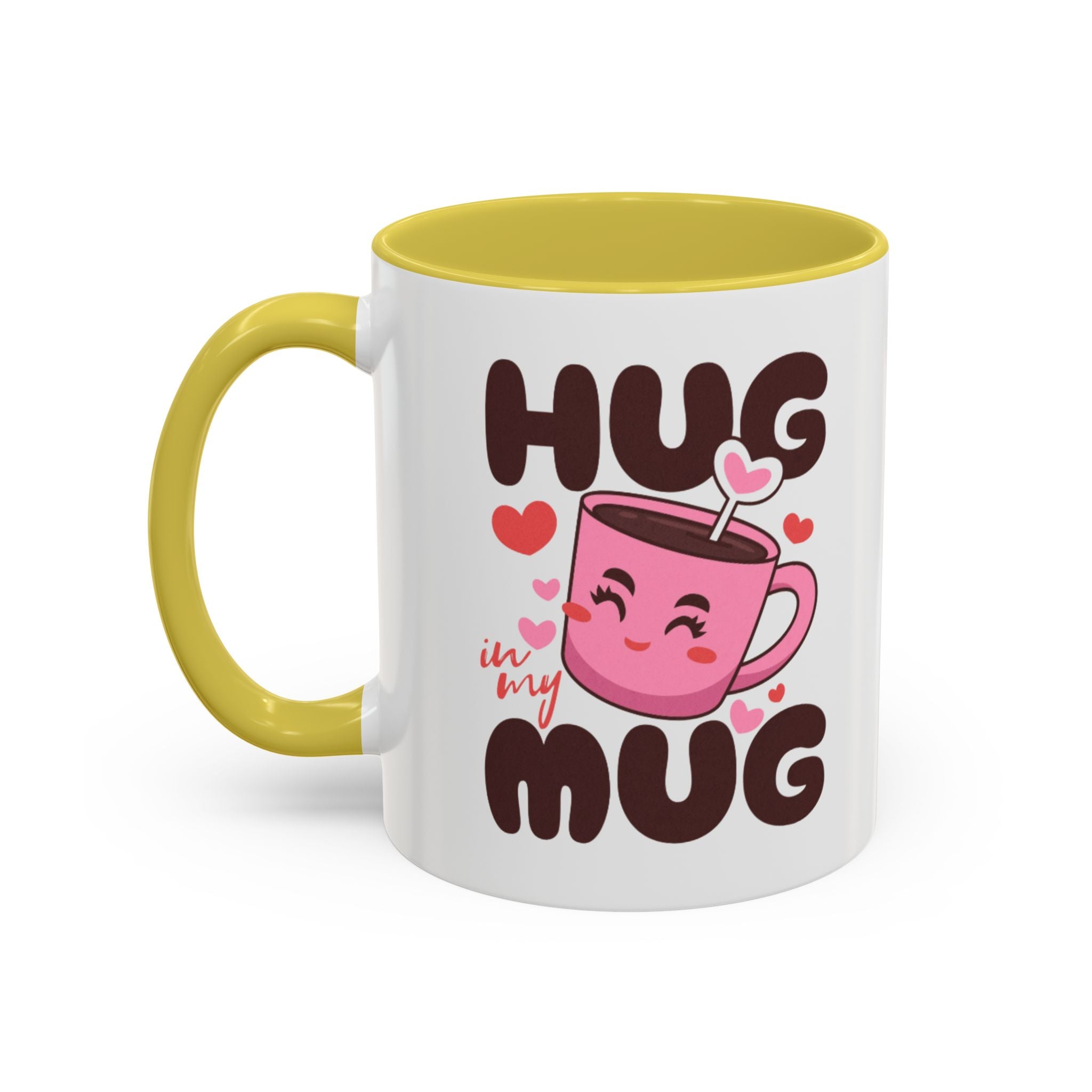 Hug in My Mug Mug | Cute Pink Cup, Heart Coffee Design