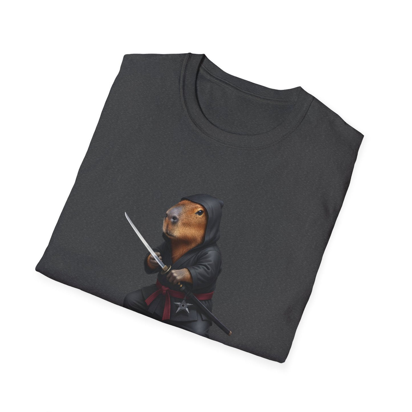 Stealthy Capybara Warrior T-Shirt | Zen Assassin Tactical Capy