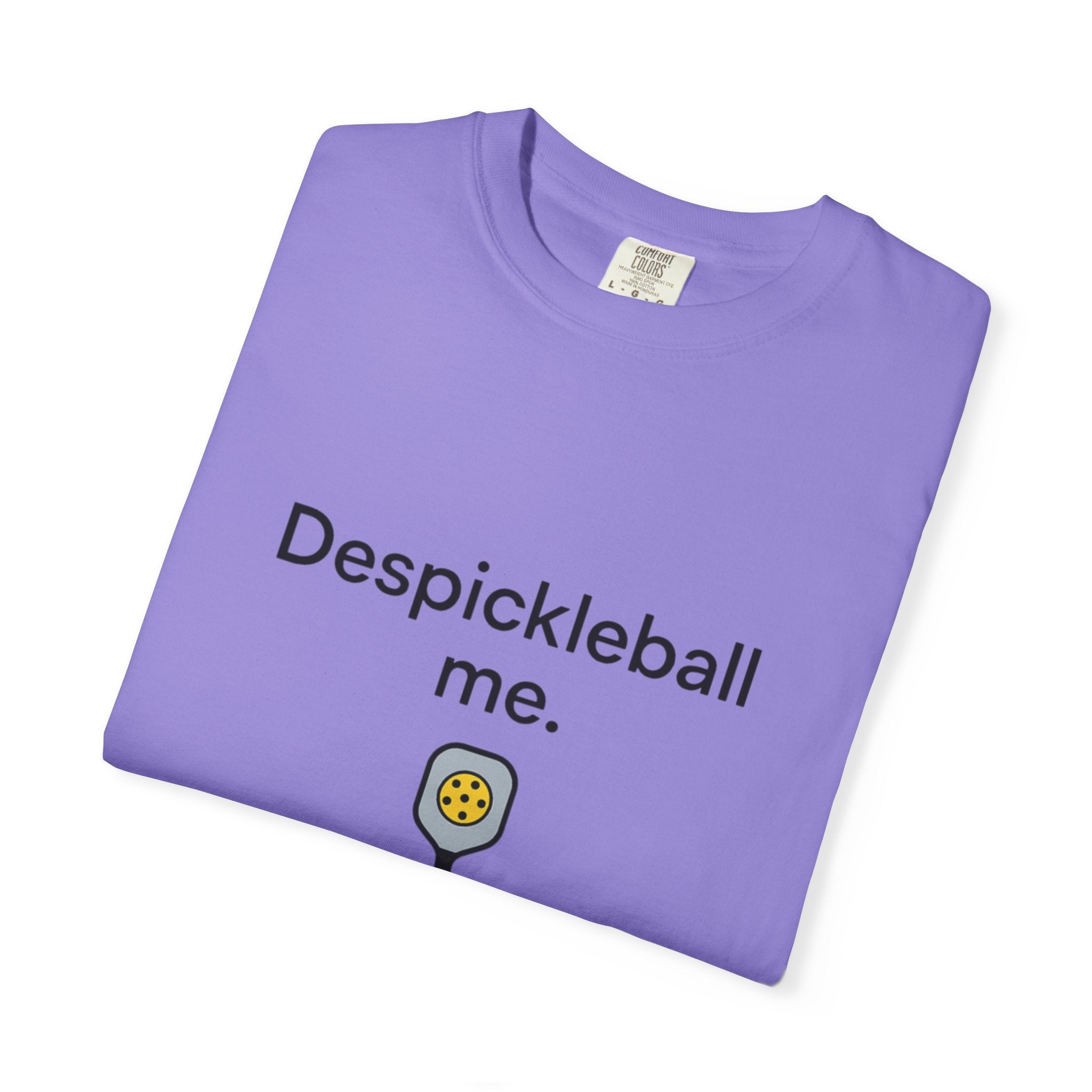 Despickleball Me pickleball graphic T-shirt | pickle paddle logo tee