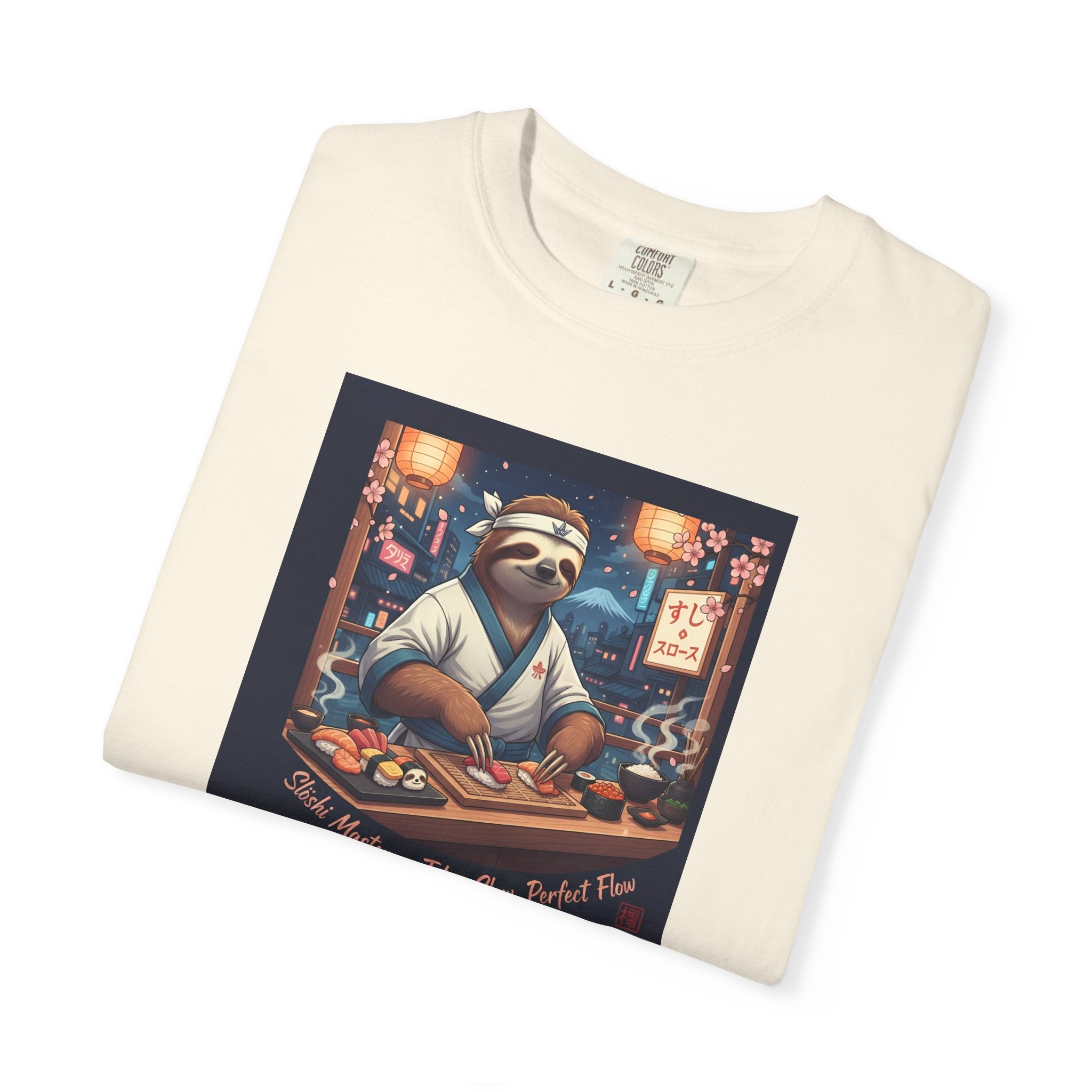 Sloth Sushi Chef T-shirt | Cute Sloth Chef Illustration, Sushi Bar Artwork