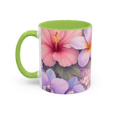 Tropical Orchid Floral Mug | Accent Coffee Mug 11oz 15oz