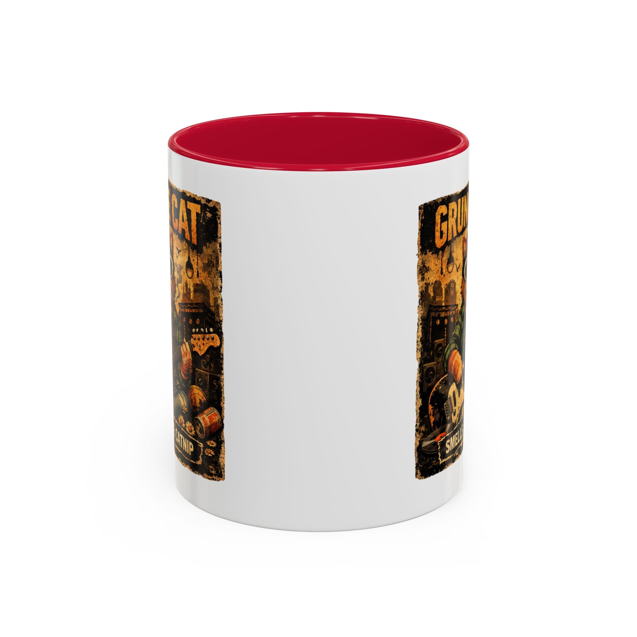 Grunge Cat Smells Like Catnip Mug | Ceramic Coffee Cup