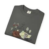 Camping Mountain Outdoors Graphic T-shirt | Hiking Boots Trees Flowers