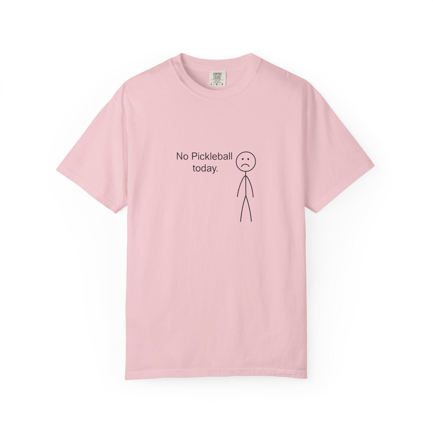 No Pickleball Today T-shirt | Stick Figure Funny Pickleball Shirt