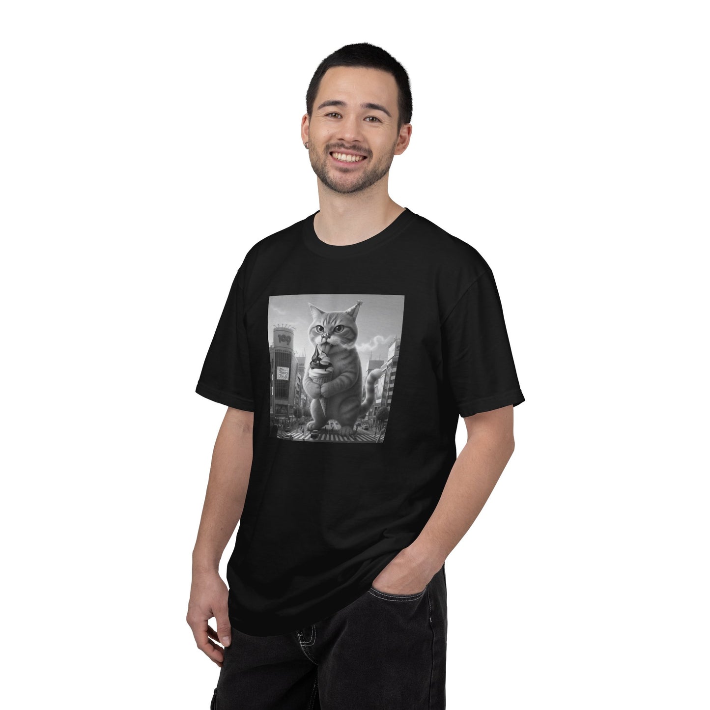 Purr-zilla van Scoop Unisex Garment-Dyed T-shirt