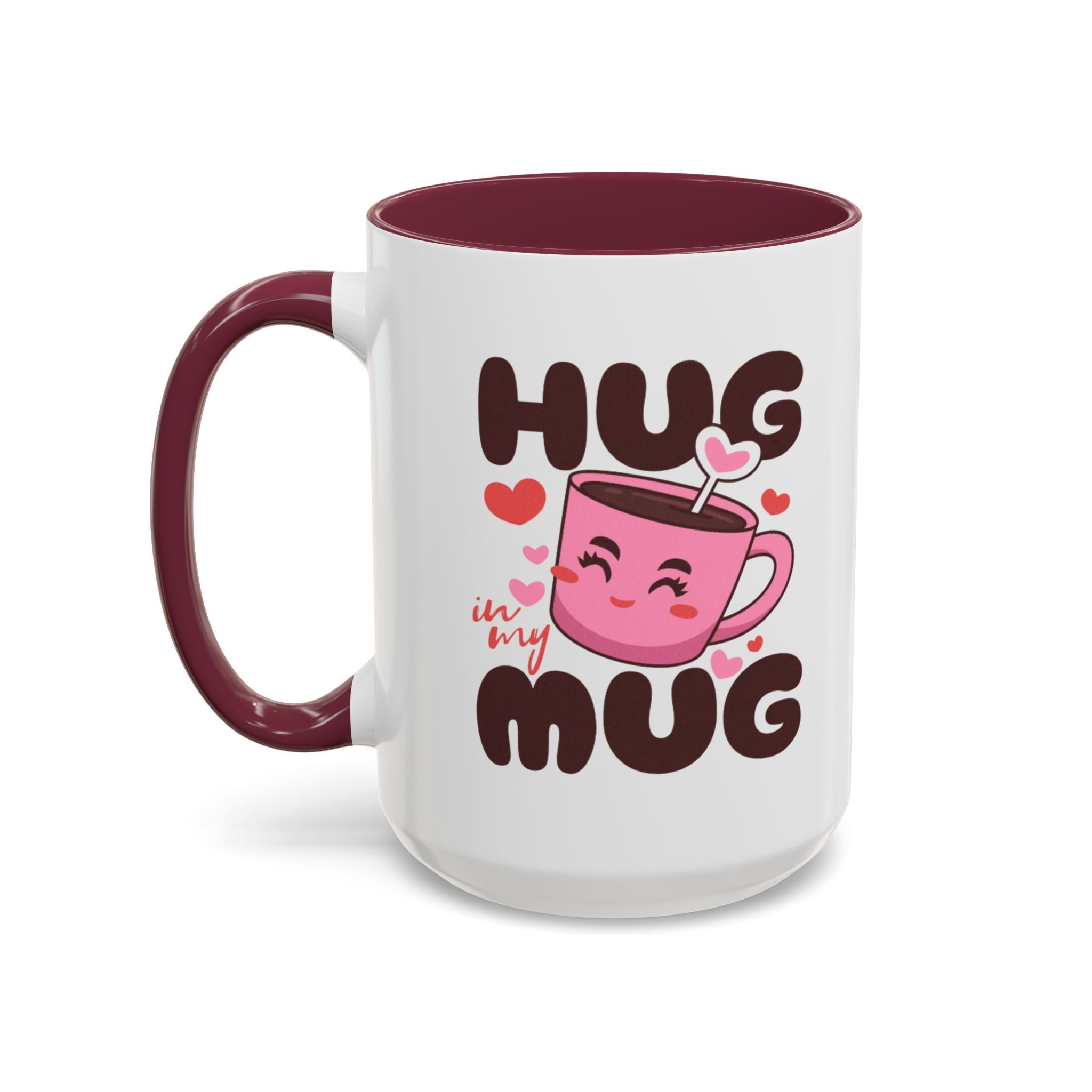 Hug in My Mug Mug | Cute Pink Cup, Heart Coffee Design