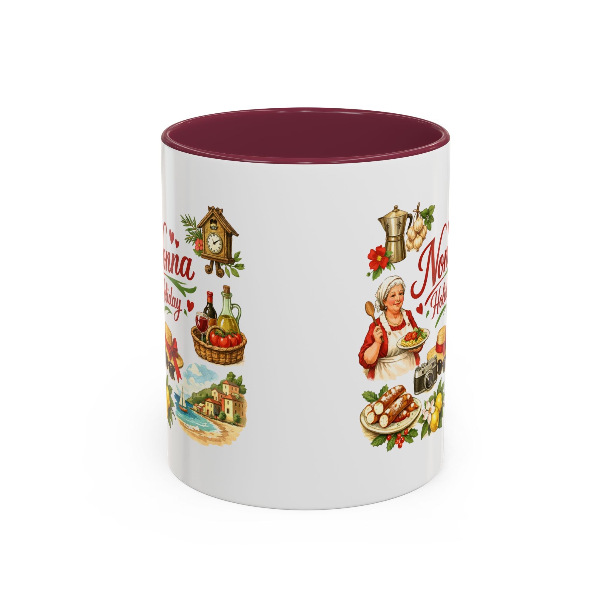 Nonna Holiday mug | Italian grandma kitchen design, vintage food icons