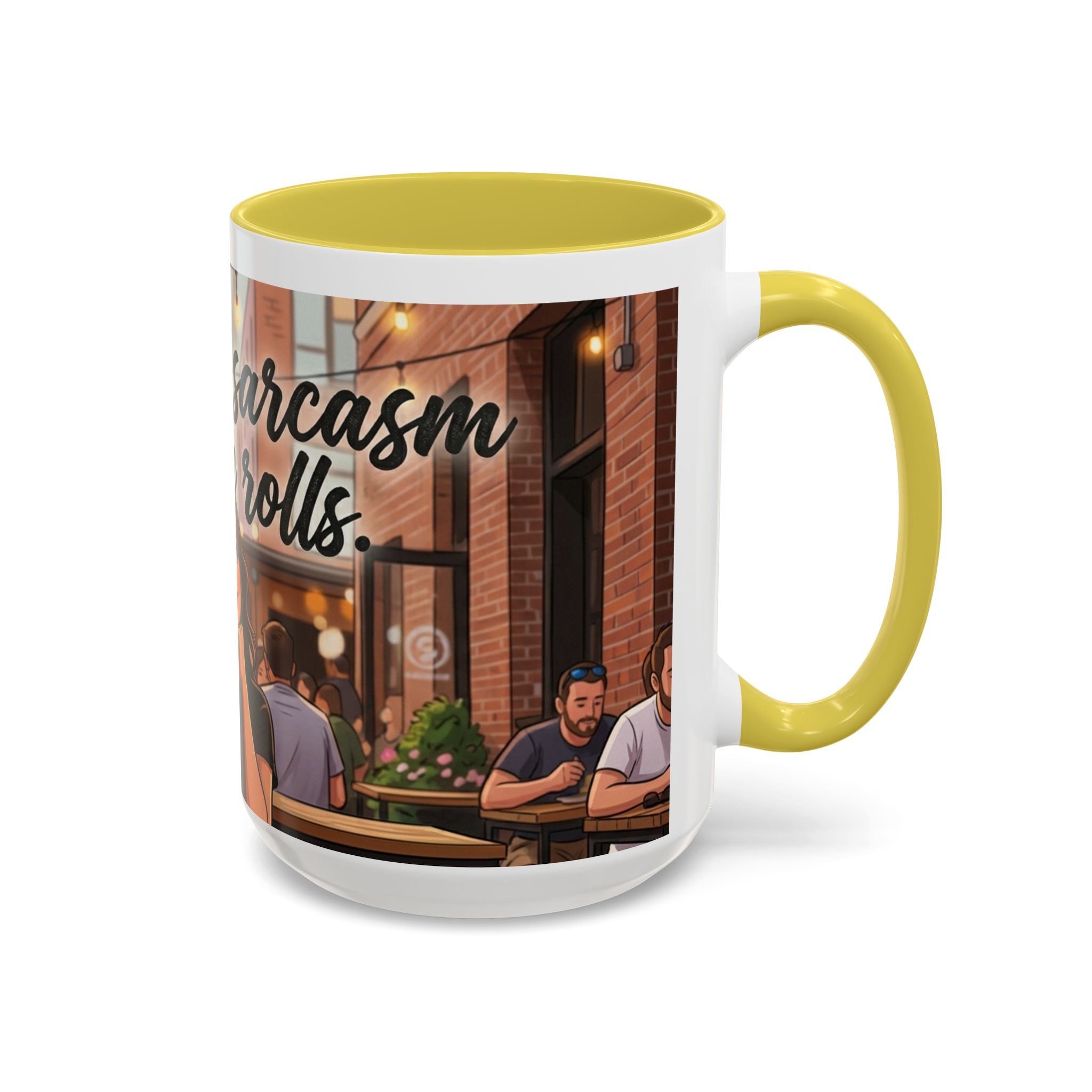 Sarcastic Girl Illustration Mug | 11oz or 15oz Colorful Ceramic