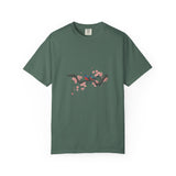 Birds on Cherry Blossom Branch T-Shirt | Japanese Floral Illustration