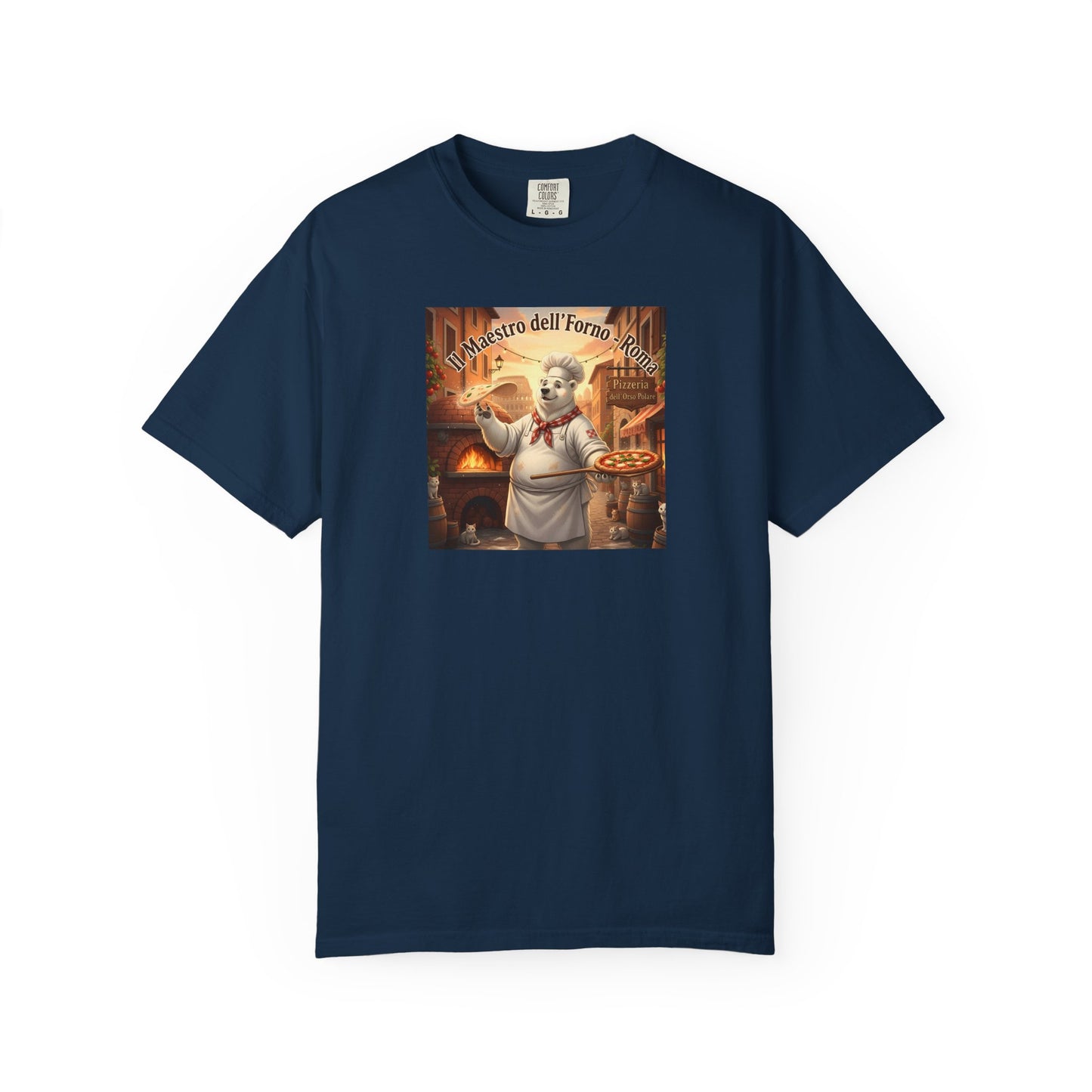 Polar Bear Italian Bakery Chef Pizza Maestro T-shirt | Vintage Pizzeria Illustration