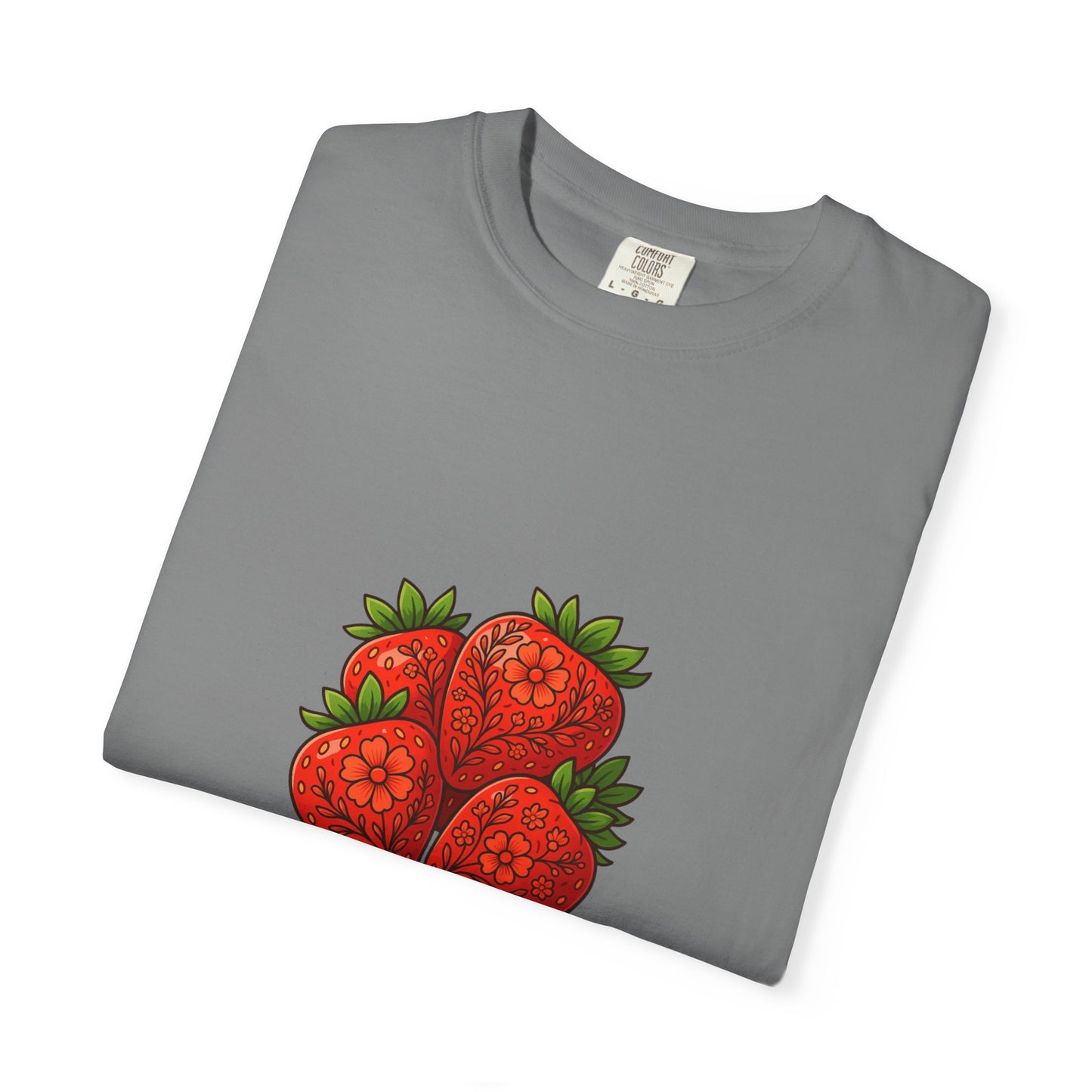 Strawberry Cluster T-shirt | Retro Floral Fruit Illustration