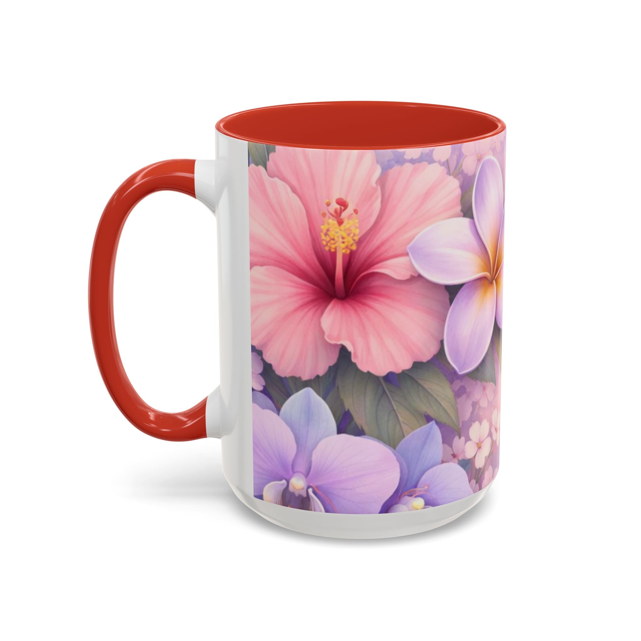 Tropical Orchid Floral Mug | Accent Coffee Mug 11oz 15oz