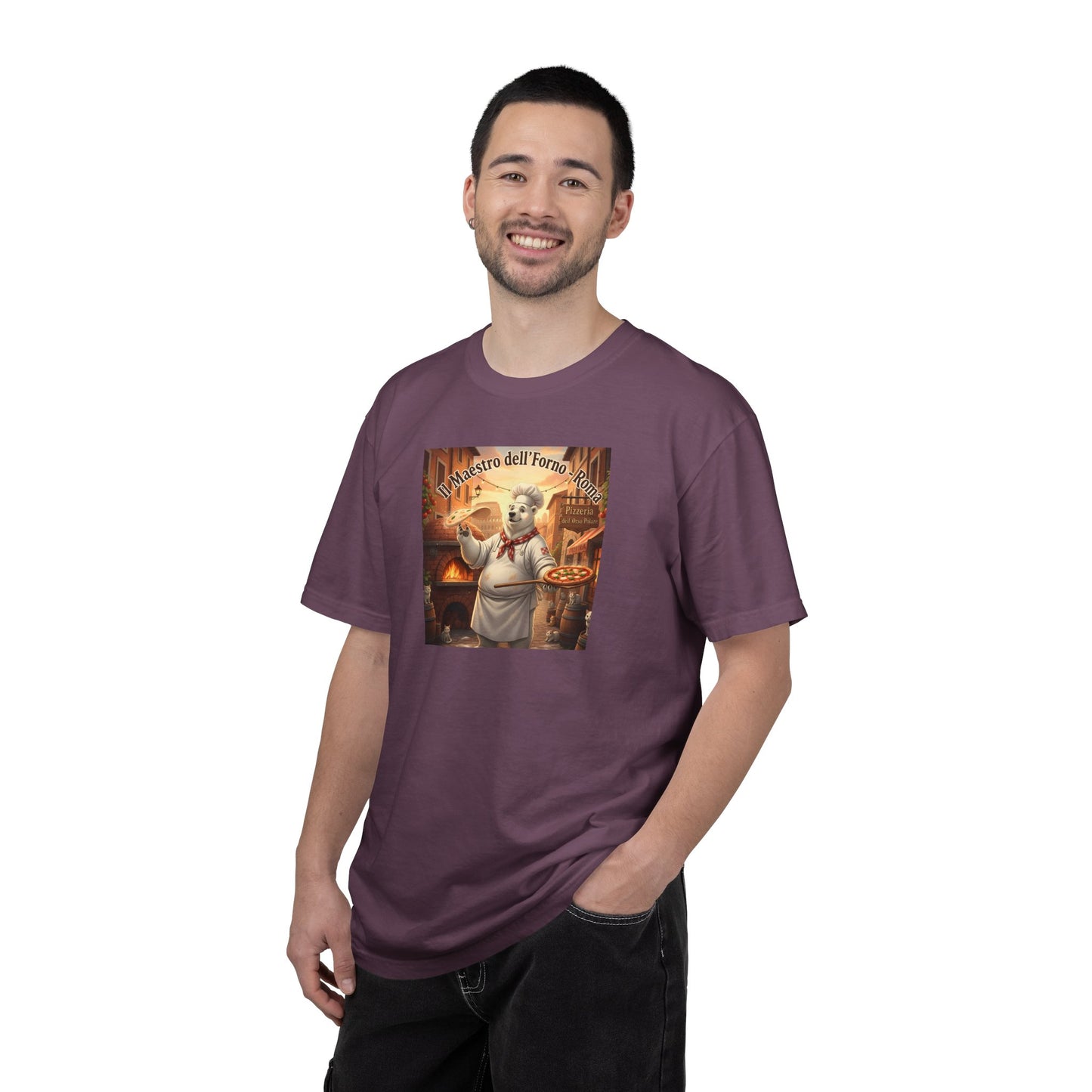 Polar Bear Italian Bakery Chef Pizza Maestro T-shirt | Vintage Pizzeria Illustration