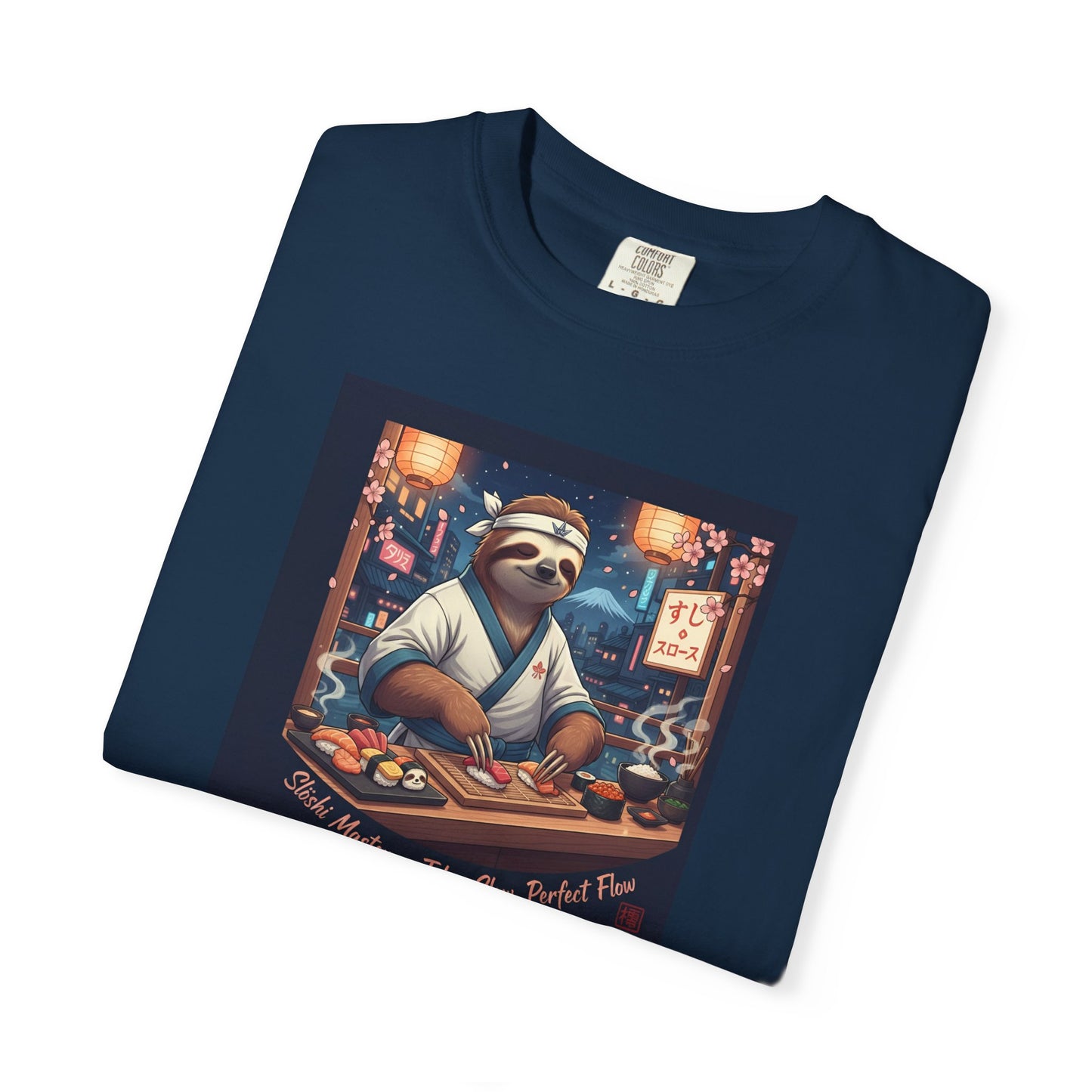 Sloth Sushi Chef T-shirt | Cute Sloth Chef Illustration, Sushi Bar Artwork