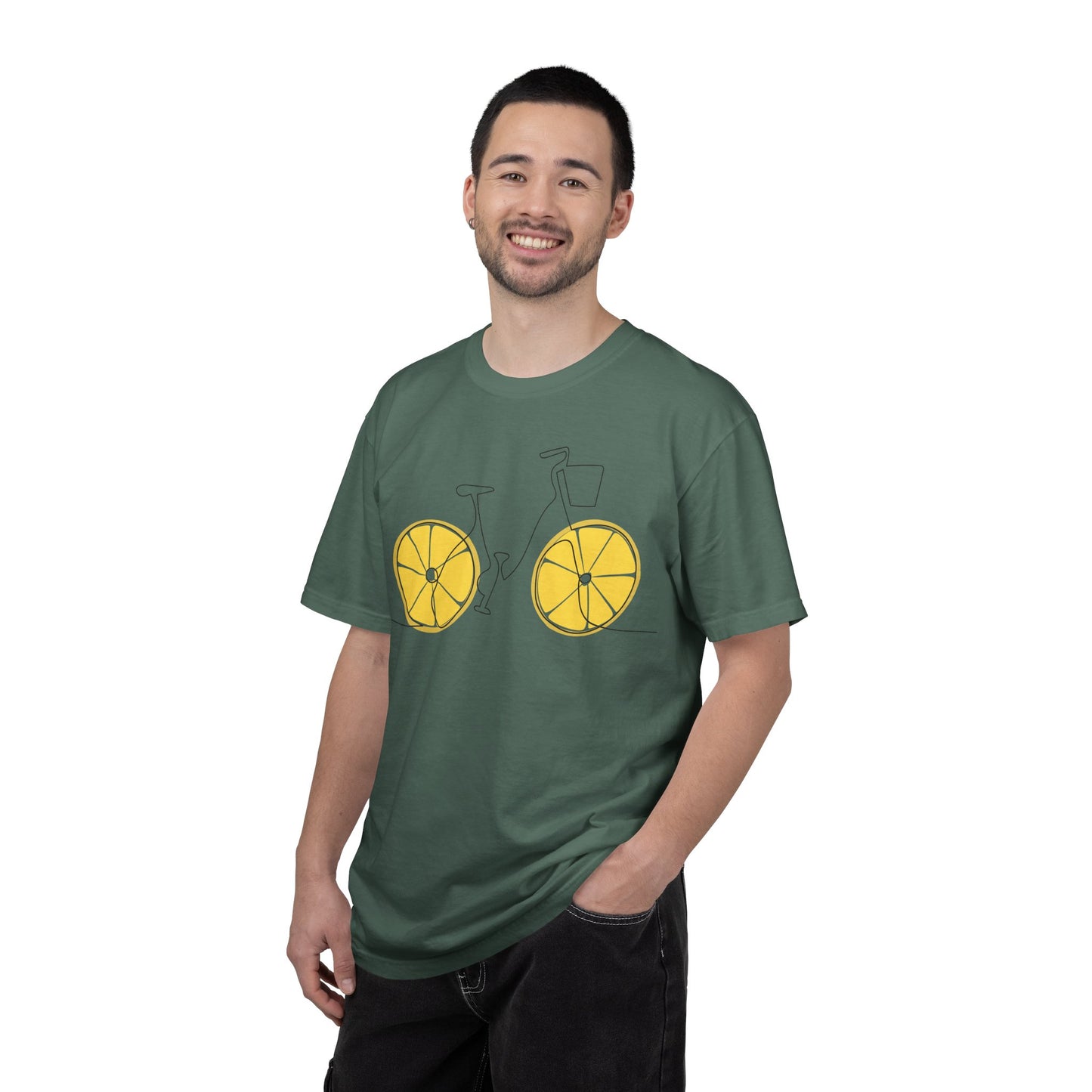 Lemon Wheel Bicycle T-shirt | Citrus Bike Graphic Tee