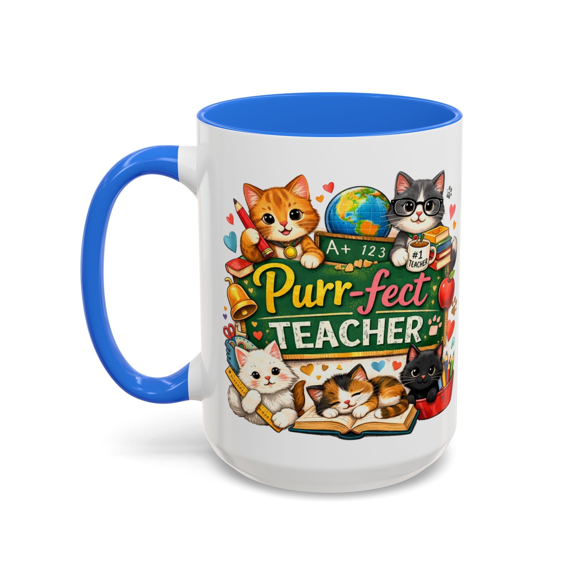 Purr-fect Teacher Mug | Cat Classroom Design, 11oz or 15oz