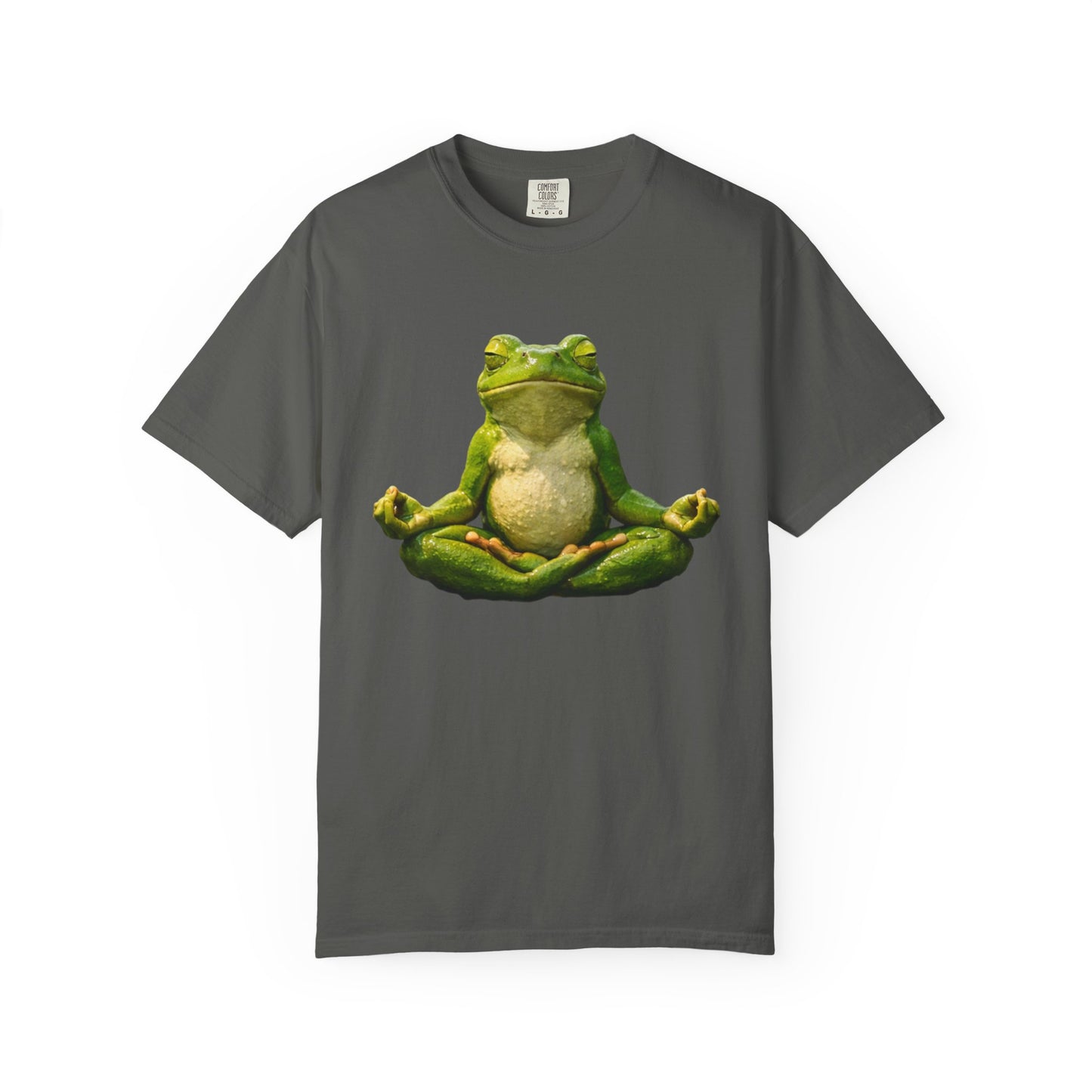 Meditating Frog T-shirt | Zen Yoga Frog Illustration, Relaxation Tee