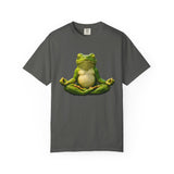 Meditating Frog T-shirt | Zen Yoga Frog Illustration, Relaxation Tee
