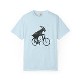 Goat Riding Bicycle T-shirt | Funny Animal Bike Tee