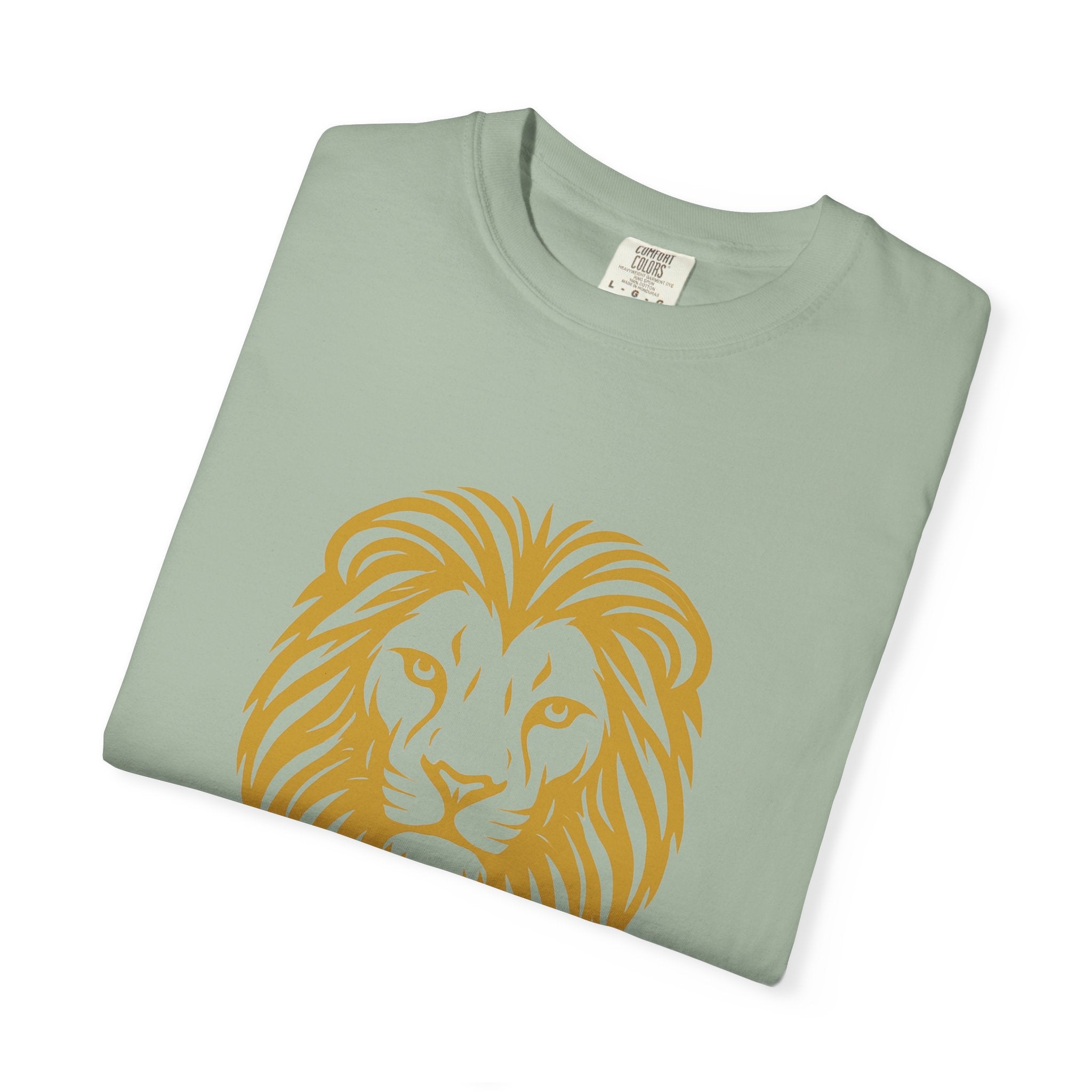 Golden Lion Head T-shirt | Minimal Animal Graphic Tee