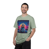 Retro Vaporwave Capybara with Sunglasses T-shirt | Neon Sunset Palm Trees